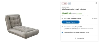 Sofá Cama Member's Mark Individual por $2,044 | Sam's Club