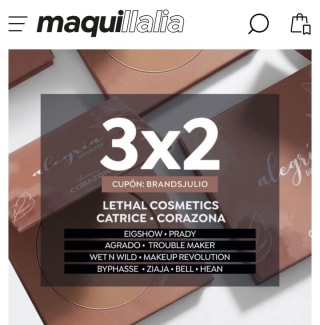 3×2 en Multimarcas desde Maquillalia.