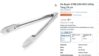 De Buyer - Kantietang voor €6,60 bij Amazon