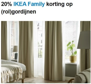 20% IKEA Family korting op (rol)gordijnen