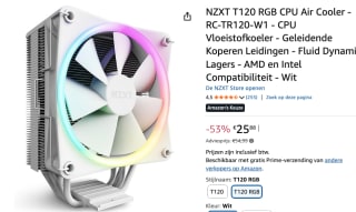 NZXT T120 RGB Wit voor €25,88 bij Amazon