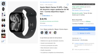Apple Watch Series 11 46mm por $4,770 | Mercado Libre (Santander MSI)