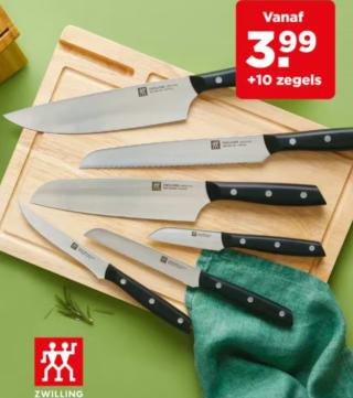 Gratis volle spaarkaart voor ZWILLING messen bij PLUS