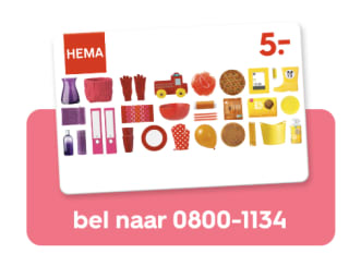 Gratis HEMA cadeuakaart van 5 euro via postcodeloterij