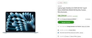 MacBook Air 13.6" M4 16GB 256GB por $15,307 | Oferta Walmart