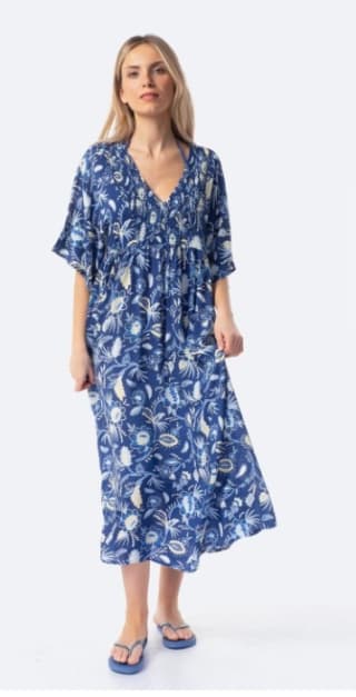 Vestido largo con detalle nido de abeja de mujer TEX por 9.99€.