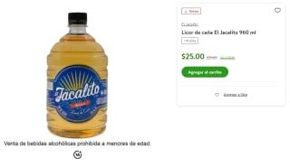 Licor de Caña El Jacalito 960ml por $25 | Oferta Bodega Aurrera