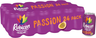 Rubicon Sparkling Passion Fruit Drink 24 Pack from £7.80 Subscribe & Save