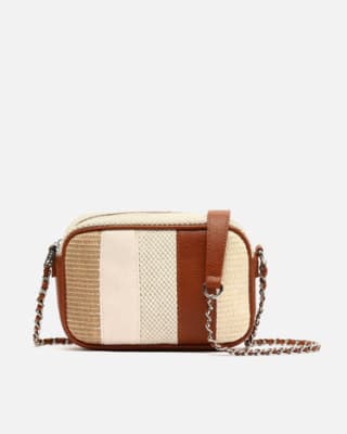 Bolso bandolera pequeño efecto rafia ed. por 10€