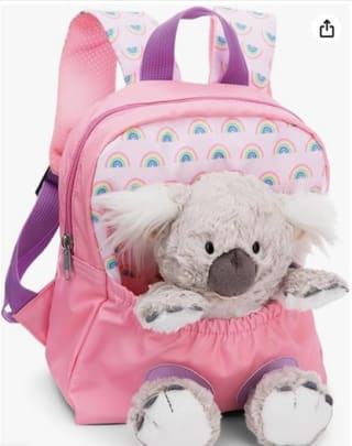 mochila infantil rosa Koala 2 en 1 por 7.50€