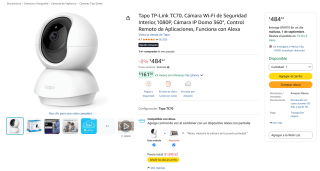 Cámara Tapo TP-Link TC70 por $485 en Amazon