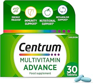 Centrum Advance Multivitamin & Mineral Supplements, 24 essential nutrients inc Vitam