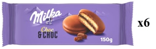 6 MILKA Choc & Choc pastelitos rellenos y recubiertos de chocolate 7 uds a 10.91€