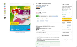 Paño Esponja 3M Scotch-Brite 3 Unidades por $35 | Amazon