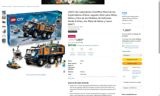 LEGO City Laboratorio Científico Móvil por $1,869 | Amazon