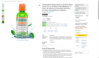 TheraBreath Enjuague Bucal 473ml Sin Alcohol por $154 | Amazon