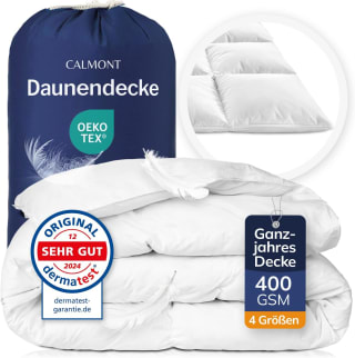 CALMONT Edredón de plumón 155 x 220 cm, 100% plumas y plumón extra suaves por 62.42€