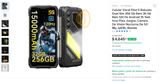 Oscal Pilot 5 36GB 256GB por $4,646 | Oferta Mercado Libre