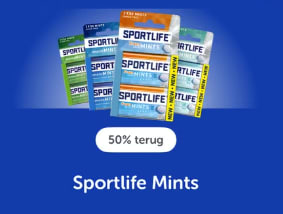 50% cashback op een Sportlife Mints 2-pack via Tikkie