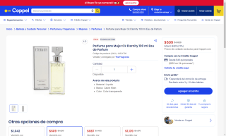 Perfume Eternity Calvin Klein 100ml por $657 | Coppel