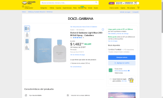 Perfume Dolce & Gabbana Light Blue 200mL por $1,483 | Mercado Libre
