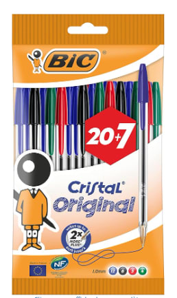 Stylos à bille BIC Cristal Original à 9,99€