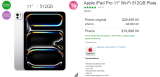 iPad Pro 11" M4 512GB por $18,399 | Oferta Costco (Citibanamex)