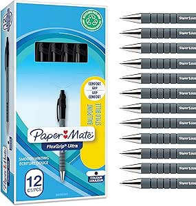 12 boligrafos Paper Mate Flexgrip Ultra bolígrafo retráctil | punta mediana por 2.30€