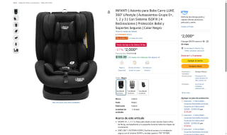 Asiento Bebé LUKE 360° por $2,000 | Oferta Amazon