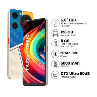 Celular ZTE Nubia Music 4G 128GB 6,6" Pop Art. $79.990 Disponible en abc, Chile