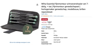 Wiha Essential fijnmonteur schroevendraaier set 7-delig voor €10,99 bij Amazon