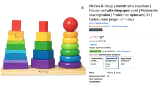 Melissa & Doug Geometrische stapelaar voor €8,44 bij Amazon