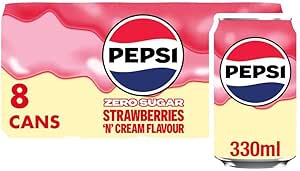 Pepsi Treats Strawberries & Cream 8 Pack Cans Prime Deal from £2.21