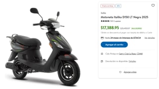 Motoneta Italika D150 LT 2025 por $16,999 | Sam's Club