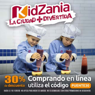 Cupón KidZania: 30% de Ahorro en Entradas