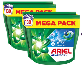 260x Ariel All-in-1 Pods + Touch of Lenor Fresh Air voor €64,95 bij iBOOD