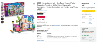 LEGO Friends - Lianns huis voor €46,29