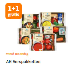 Alle AH vers pakketten 1+1 gratis
