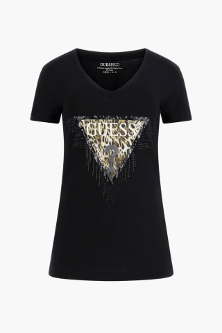 GUESS T-shirt met korte mouwen zwart voor €13,50 bij ZEB