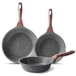 RIOVARM Juego de Sartenes Antiadherente Inducción Granito por 31,93€