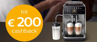 Tot €200 cashback op SAECO espresso machines