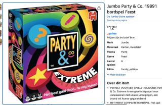 Jumbo - Party & Co Extreme - Bordspel voor €12,66 bij Amazon