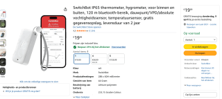SwitchBot IP65 thermometer voor €19,99