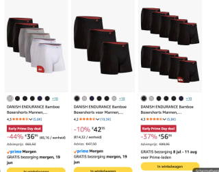 Tot 45% korting op geselecteerde Danish Endurance: met amazon prime