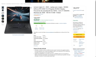 Lenovo Legion 5i 2025 i7-13650HX 16GB 512GB RTX 5050 por $18,071 | Amazon