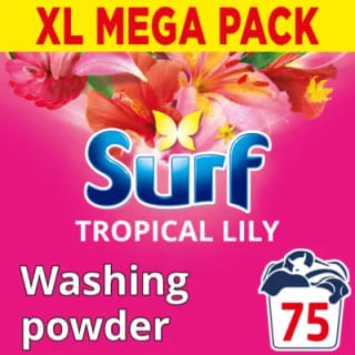 Surf Tropical Lily Washing Powder 75 Washes Deal at ASDA for £6