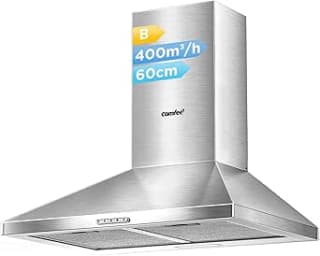 COMFEE' 60 cm Chimney Cooker Hood Stainless Steel Extractor Hood with LED and Recircu
