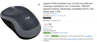 Logitech M185 draadloze optische muis voor €9,68 bij Amazon