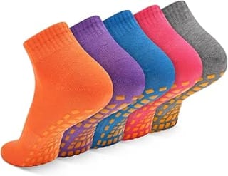 FANTESI 5 Pairs Pilates Socks with Grips - Sold by Yelowenouc FBA