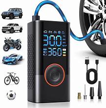 Portable Electric Tyre Inflator 150 PSI Smart Air Pump for £9.29